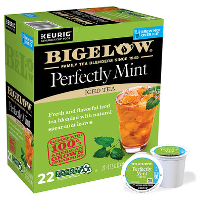 Box of Perfectly Mint Iced Tea K-Cup pods -total of 22 pods