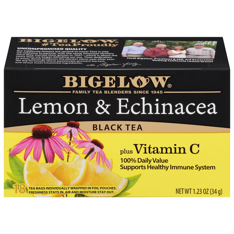 Front of Lemon and Echinacea Black Tea plus Vitamin C box