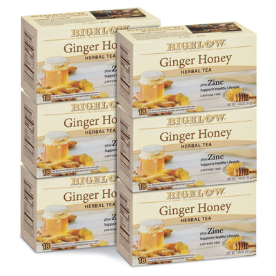 6 Boxes of Ginger Honey Plus Zinc Herbal Tea